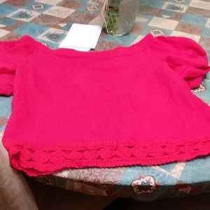 Funky styling red shirt